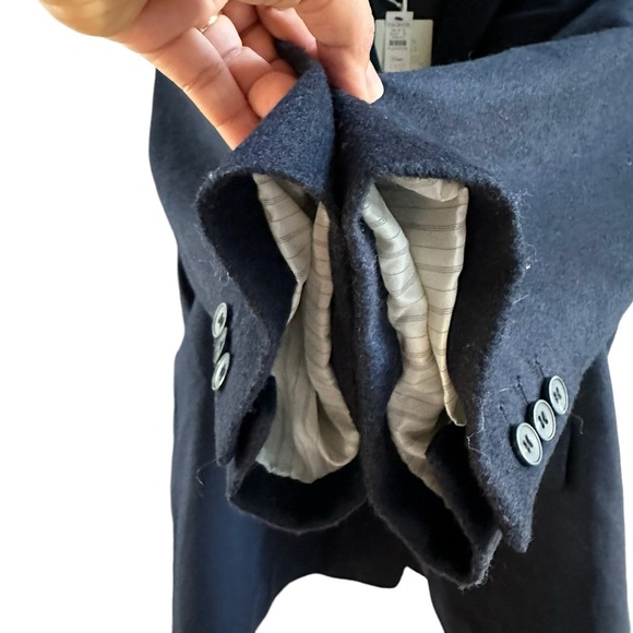 Talbots Womens Navy Blue Wool‎ Blend Two Button Blazer Size 22W NWT - Picture 5 of 15